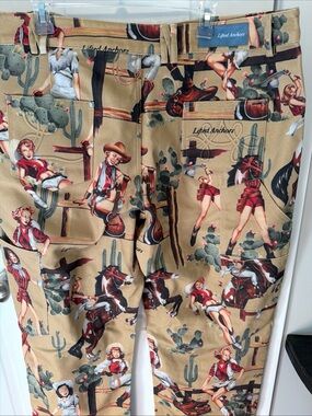 Lifted Anchors Annie Cowboy Print Cargo Pants in Tan Men 42